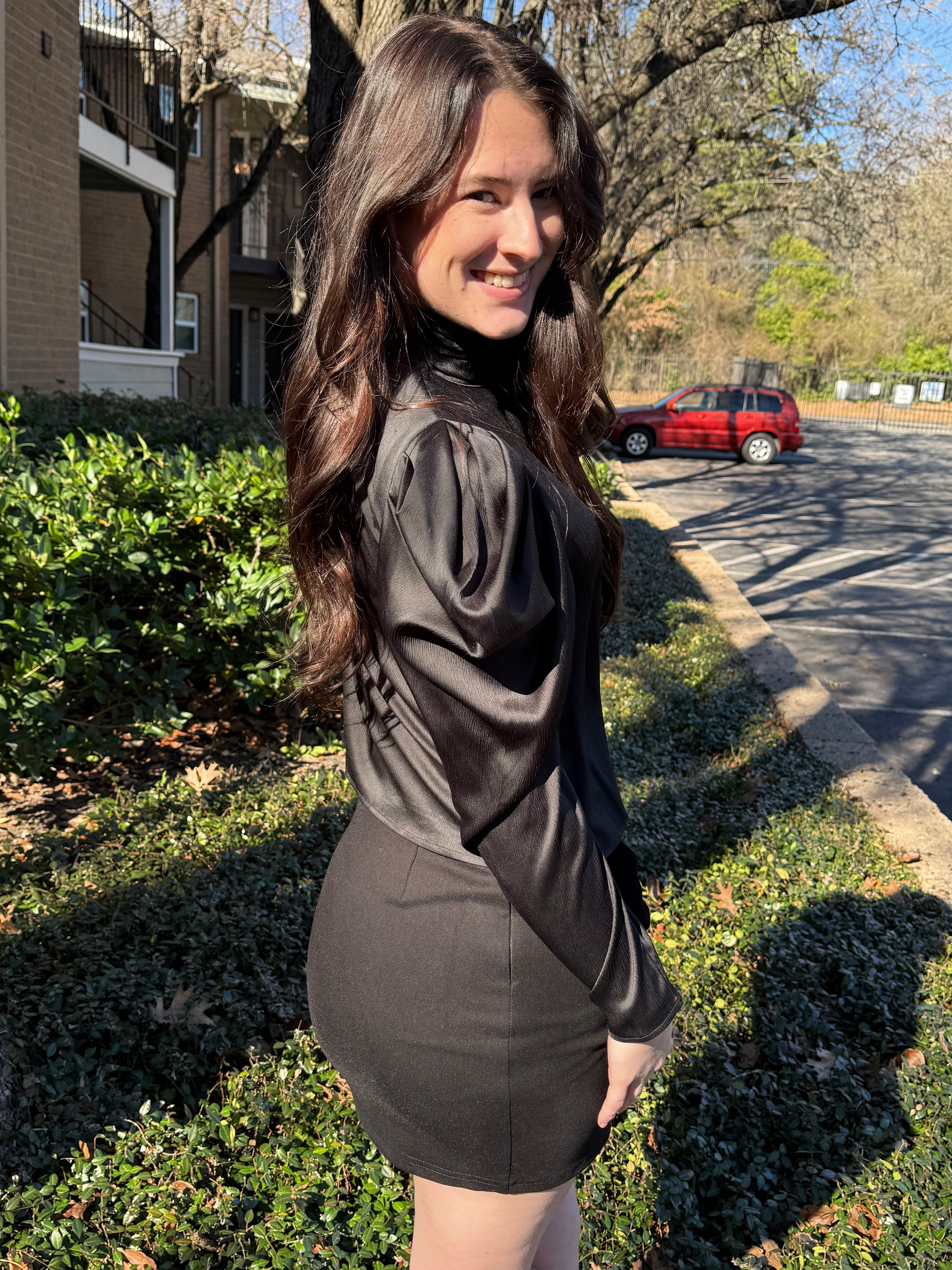 Velvet Bow Mini Skirt