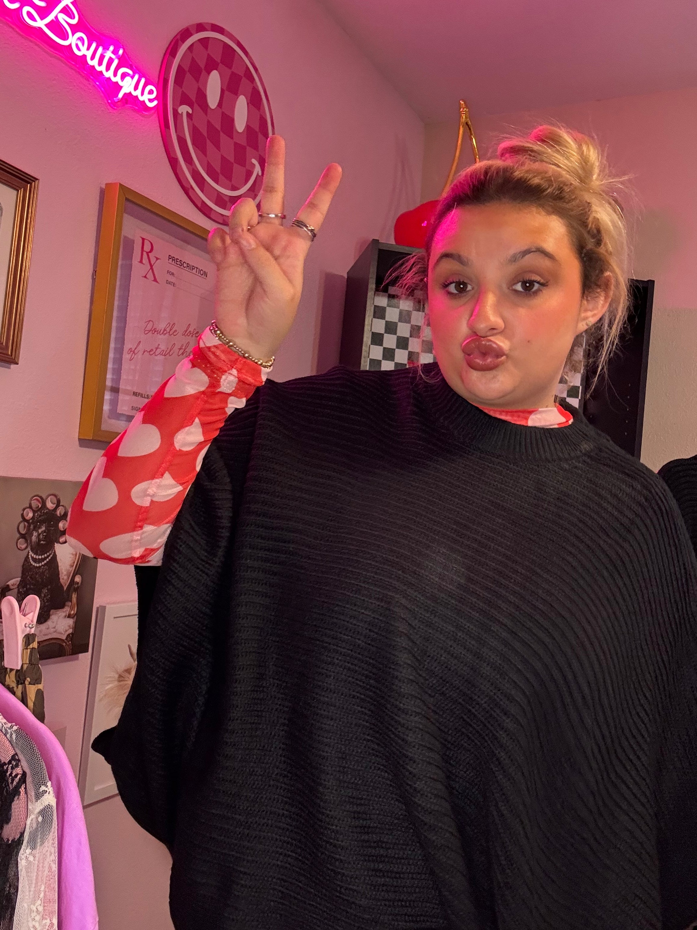 Fall in Love Mesh Top