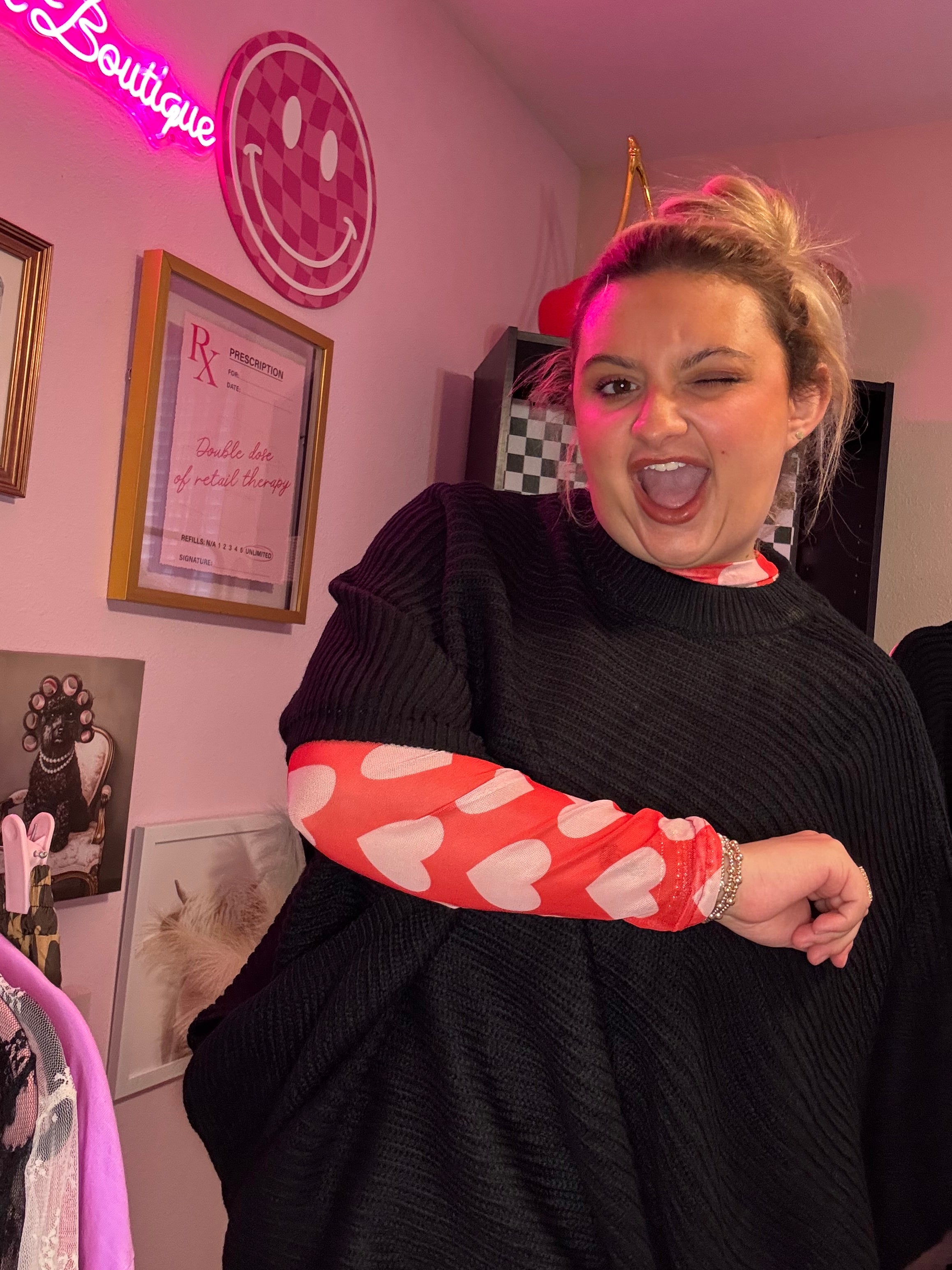 Fall in Love Mesh Top