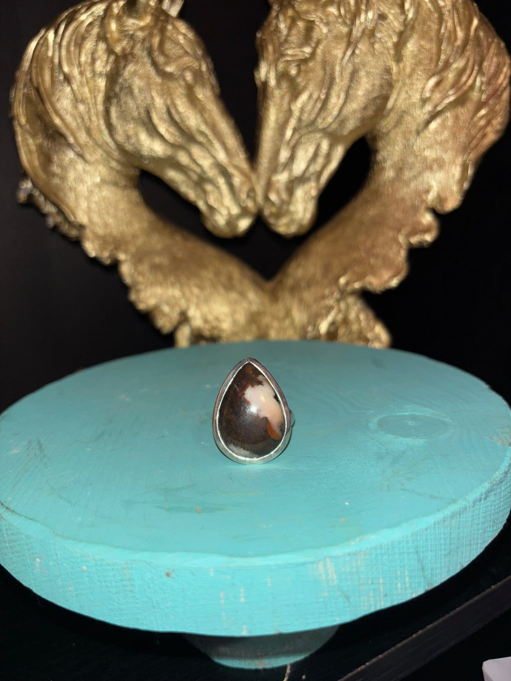 Authentic Stone Ring CowPrint