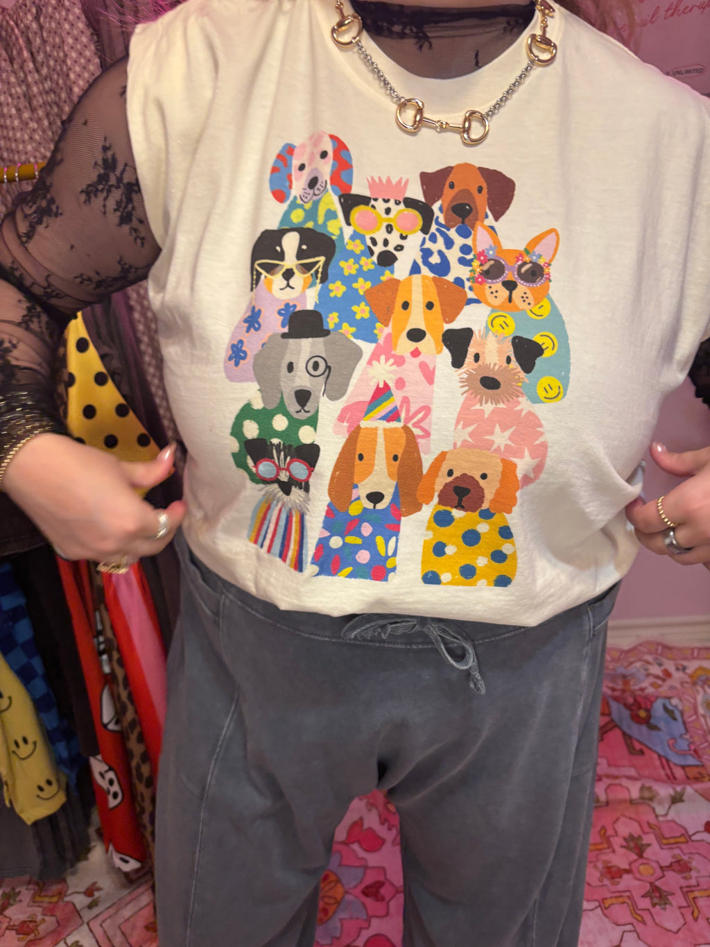 Party Dog Graphic Tee