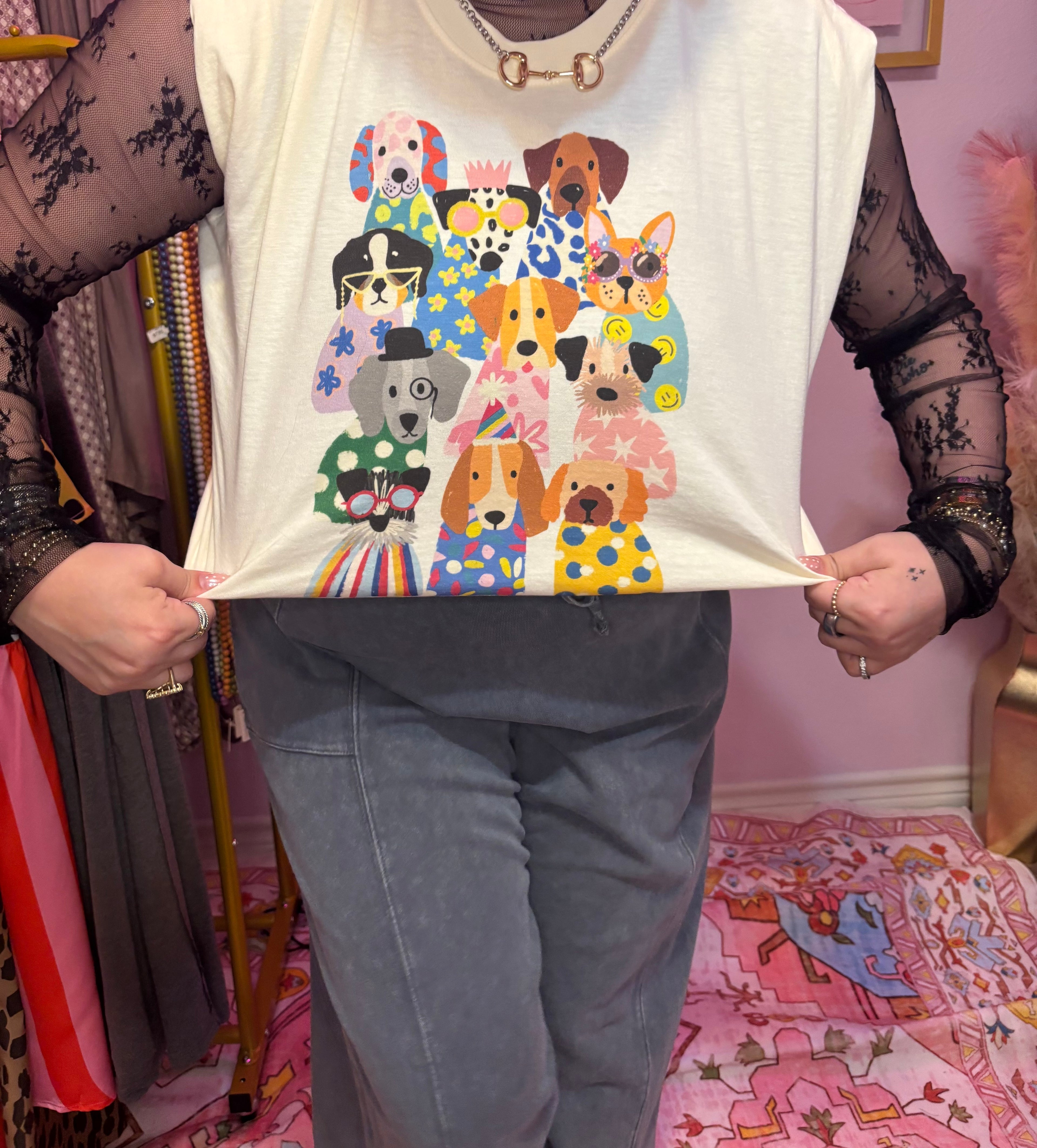 Party Dog Graphic Tee