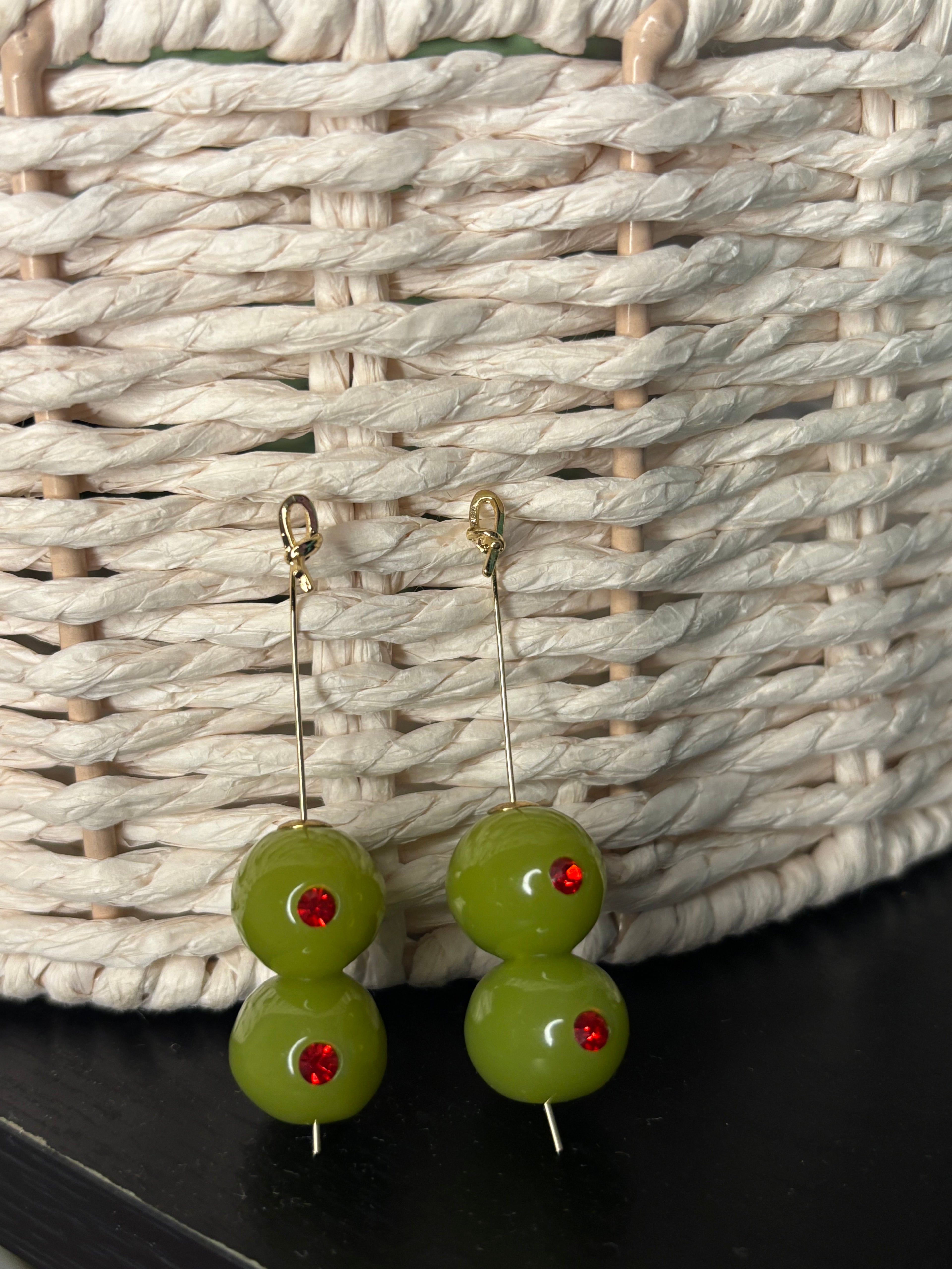 Martini Olive Earrings