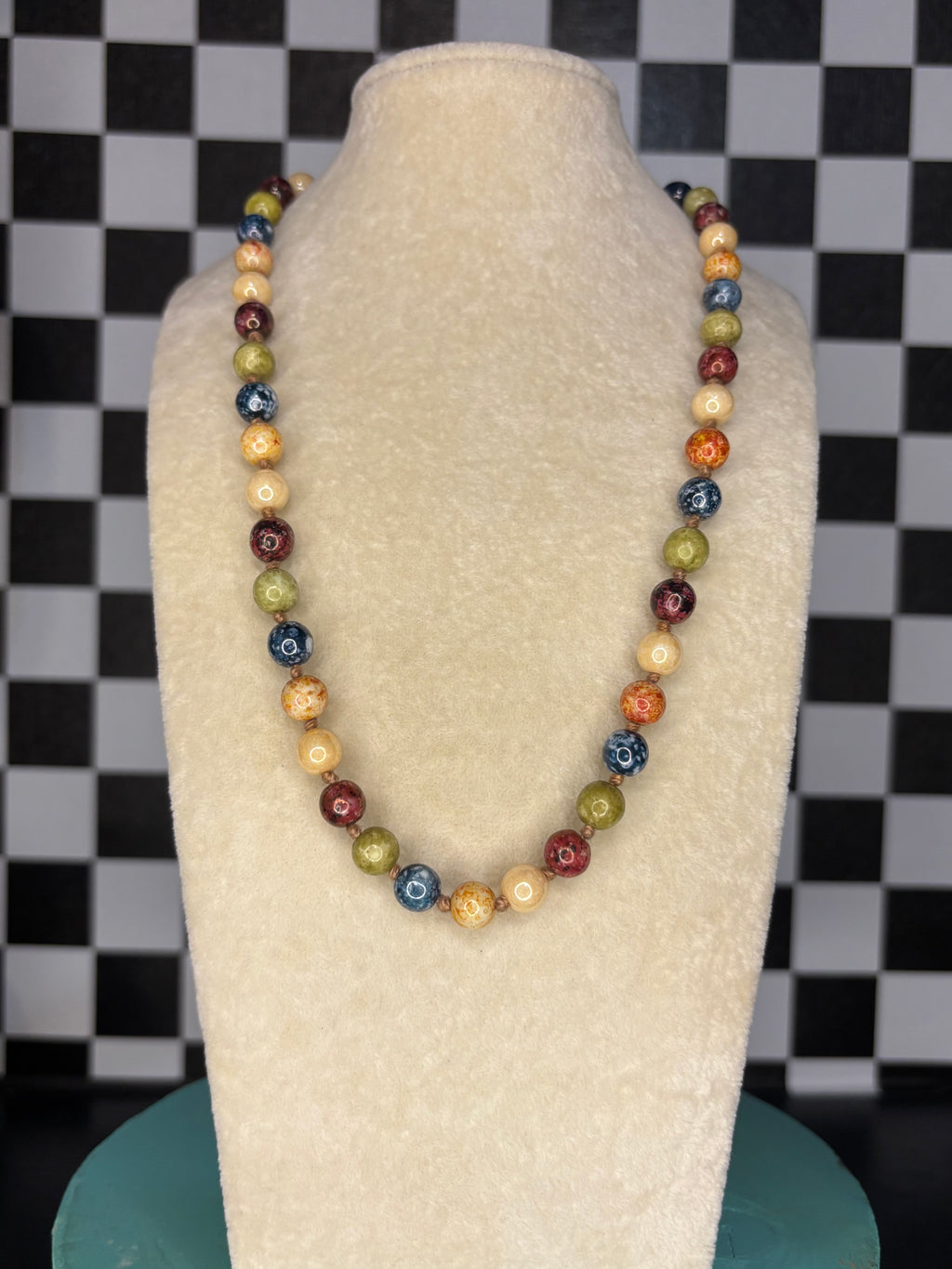 Multi Neutral Beaded Necklace