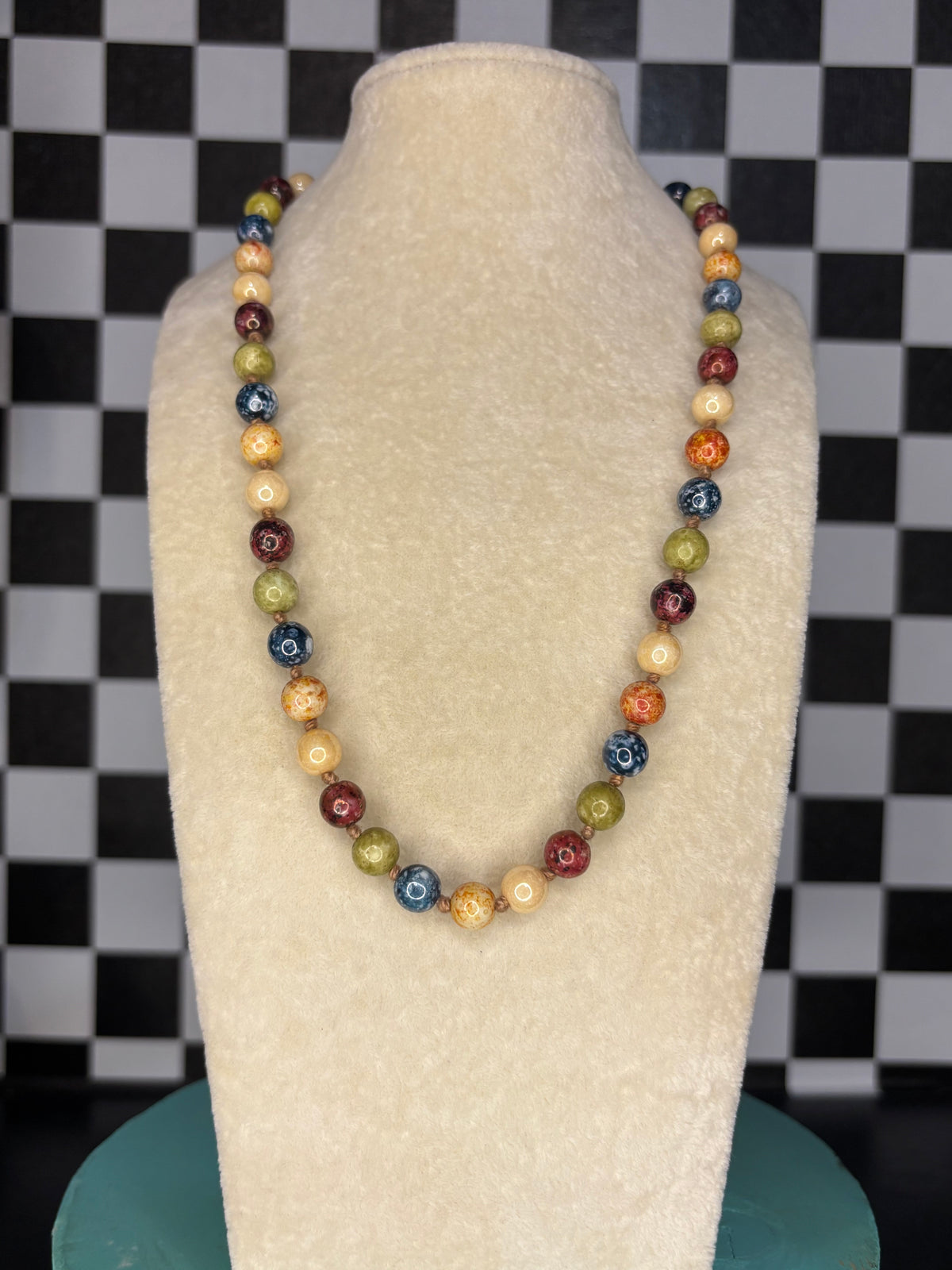 Multi Neutral Beaded Necklace