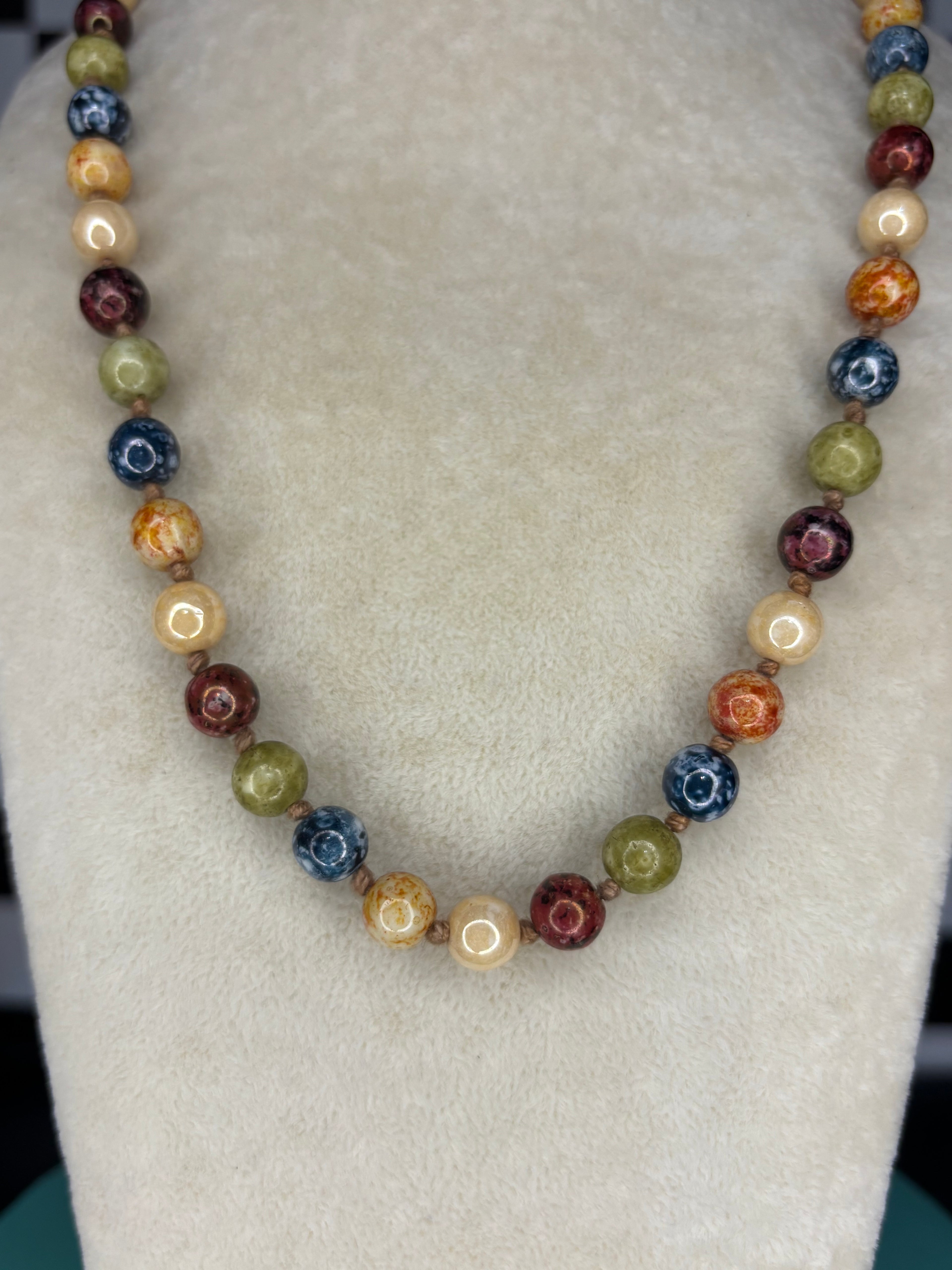 Multi Neutral Beaded Necklace