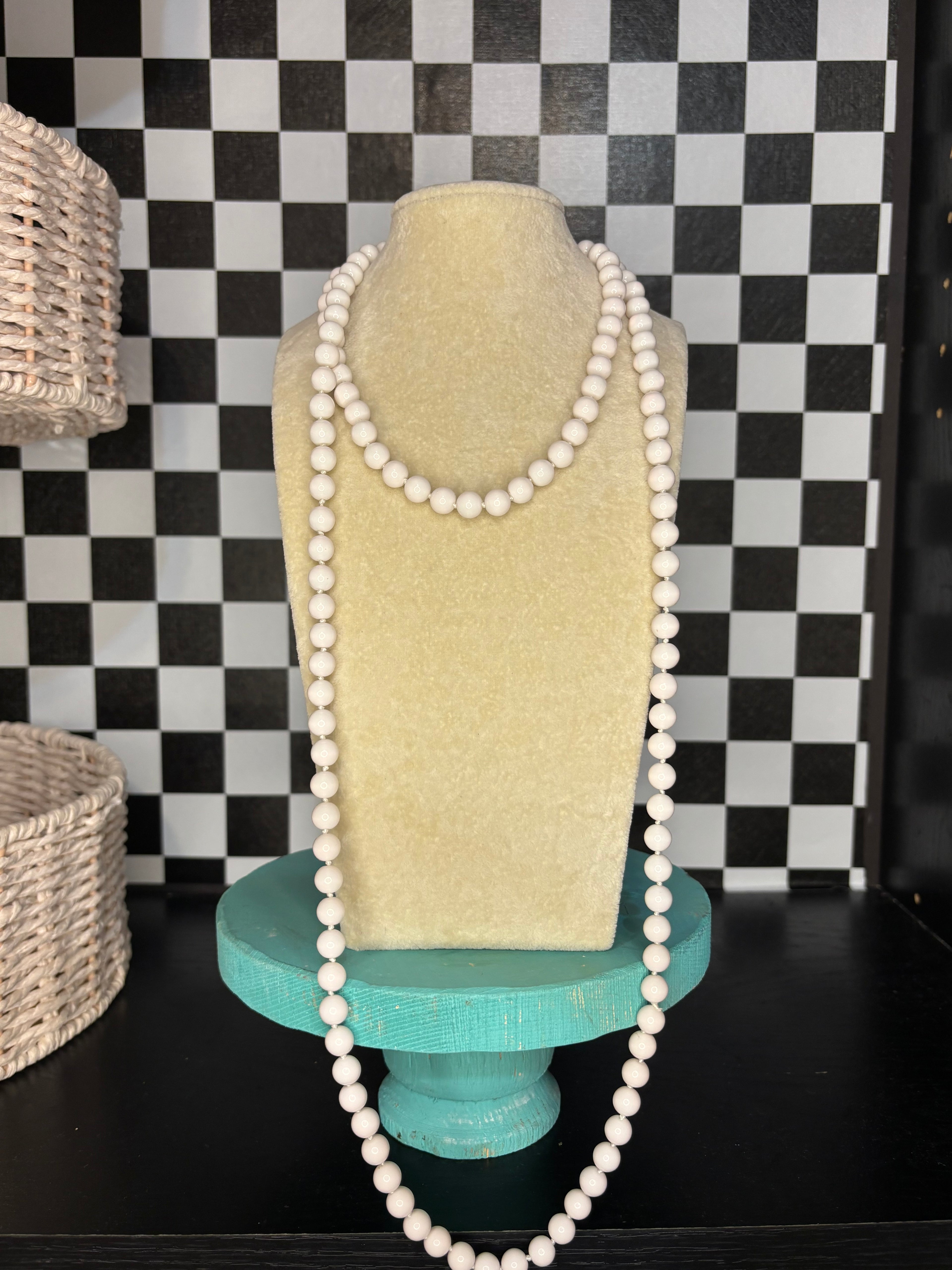 White Beaded Necklace