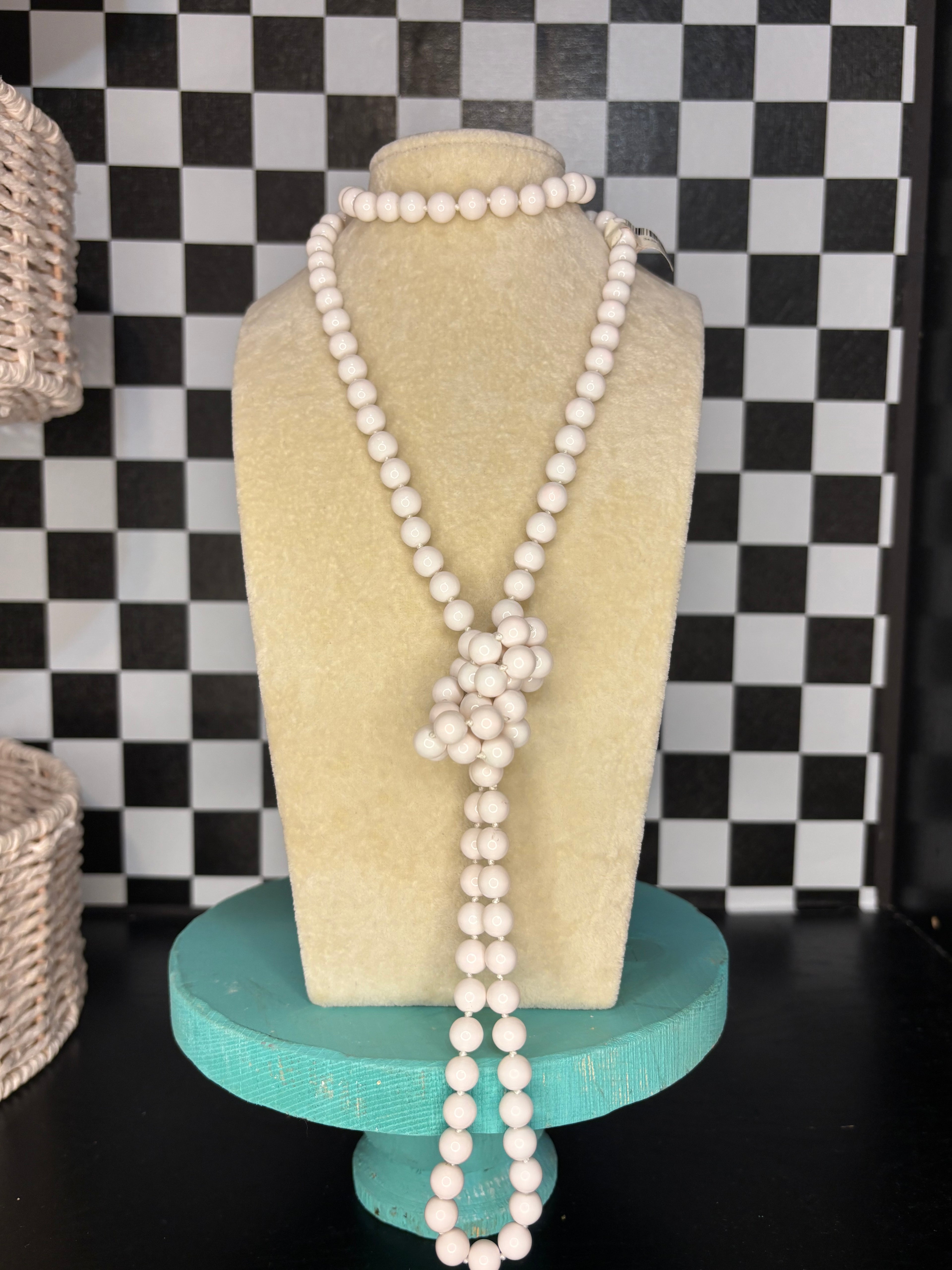 White Beaded Necklace