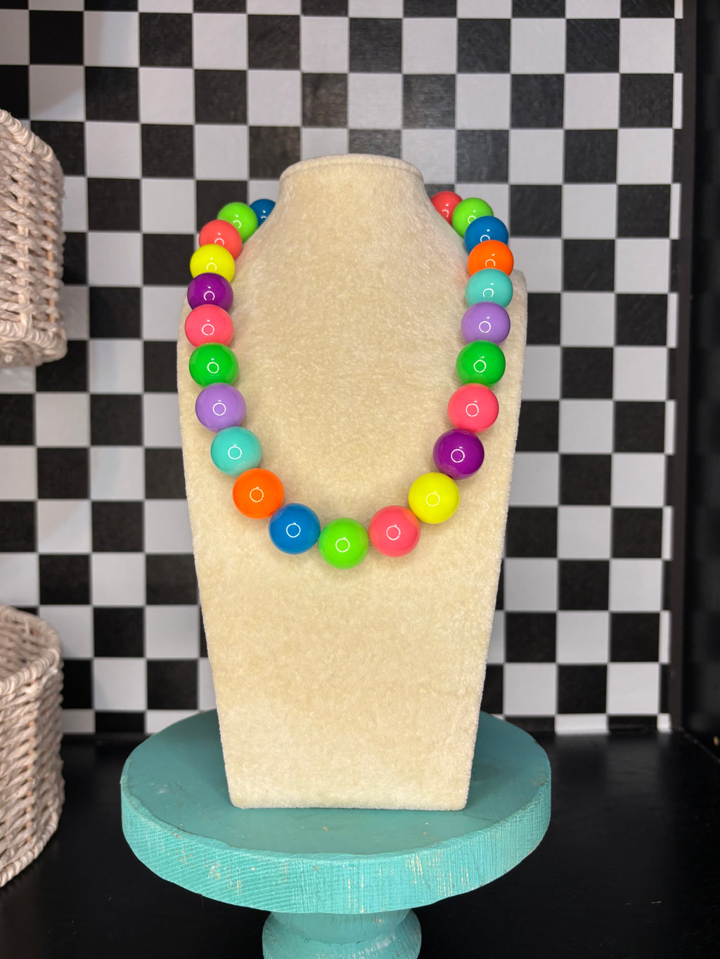 Bright Chunky Beaded Necklace