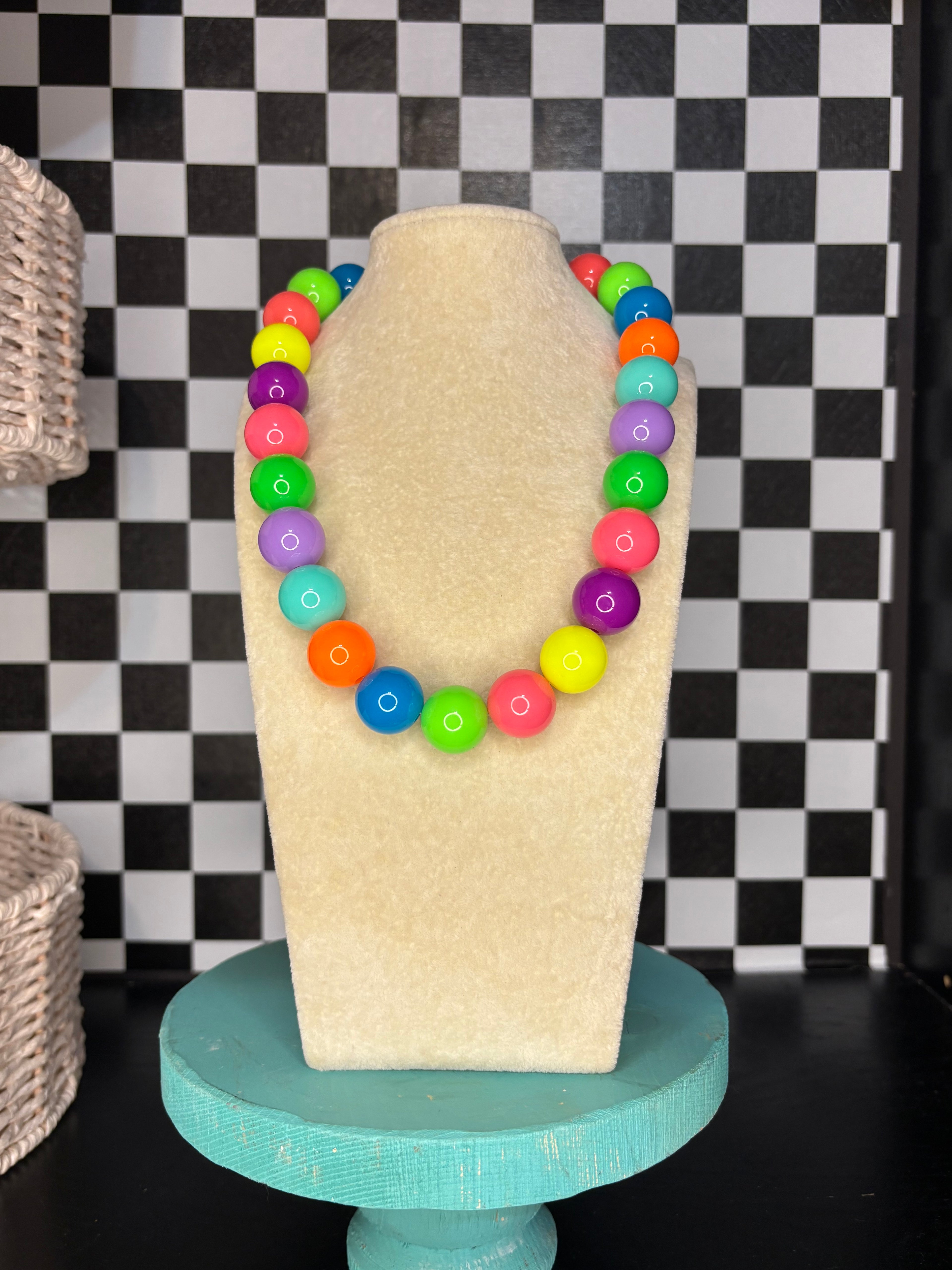Bright Chunky Beaded Necklace