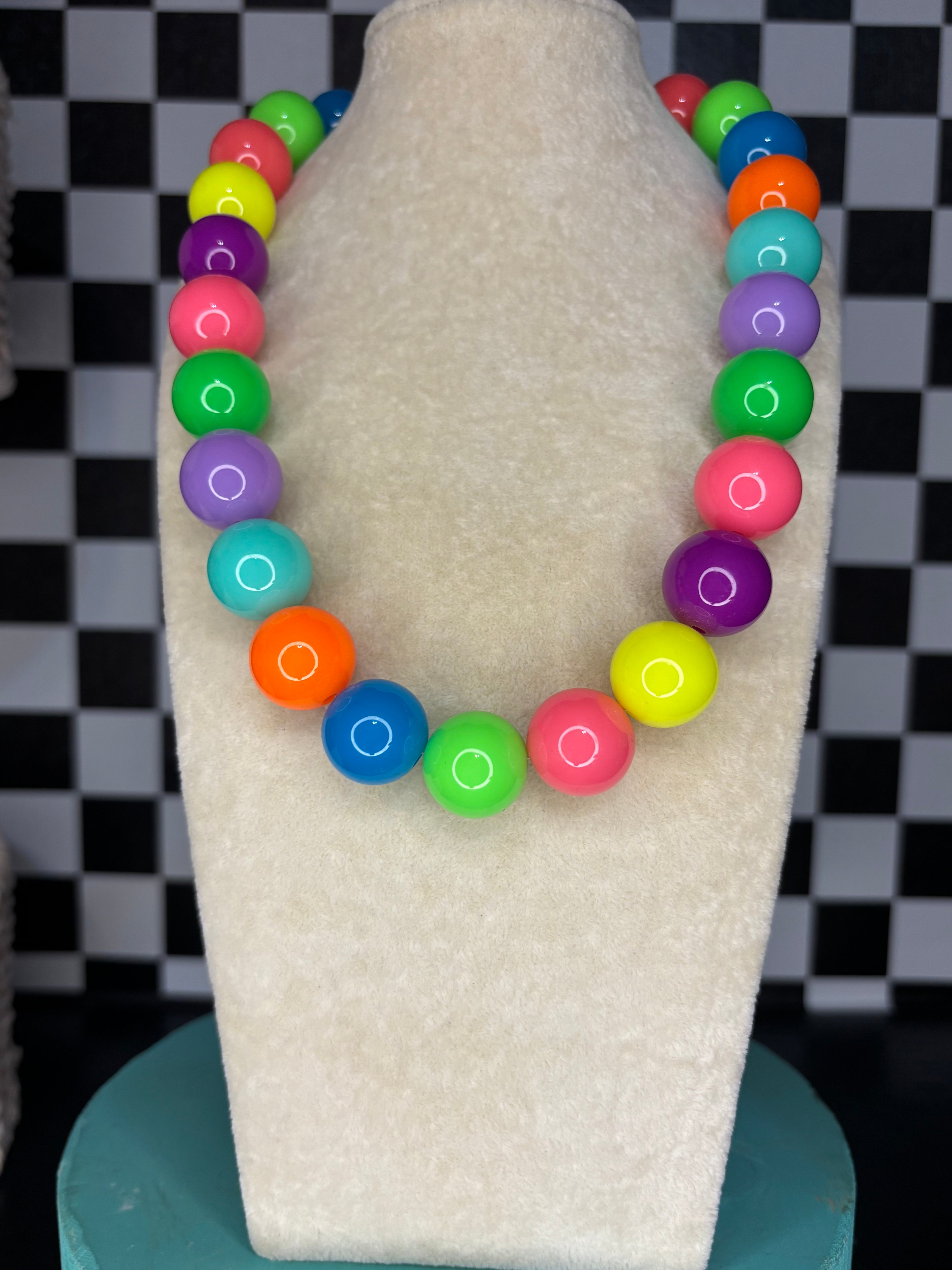 Bright Chunky Beaded Necklace