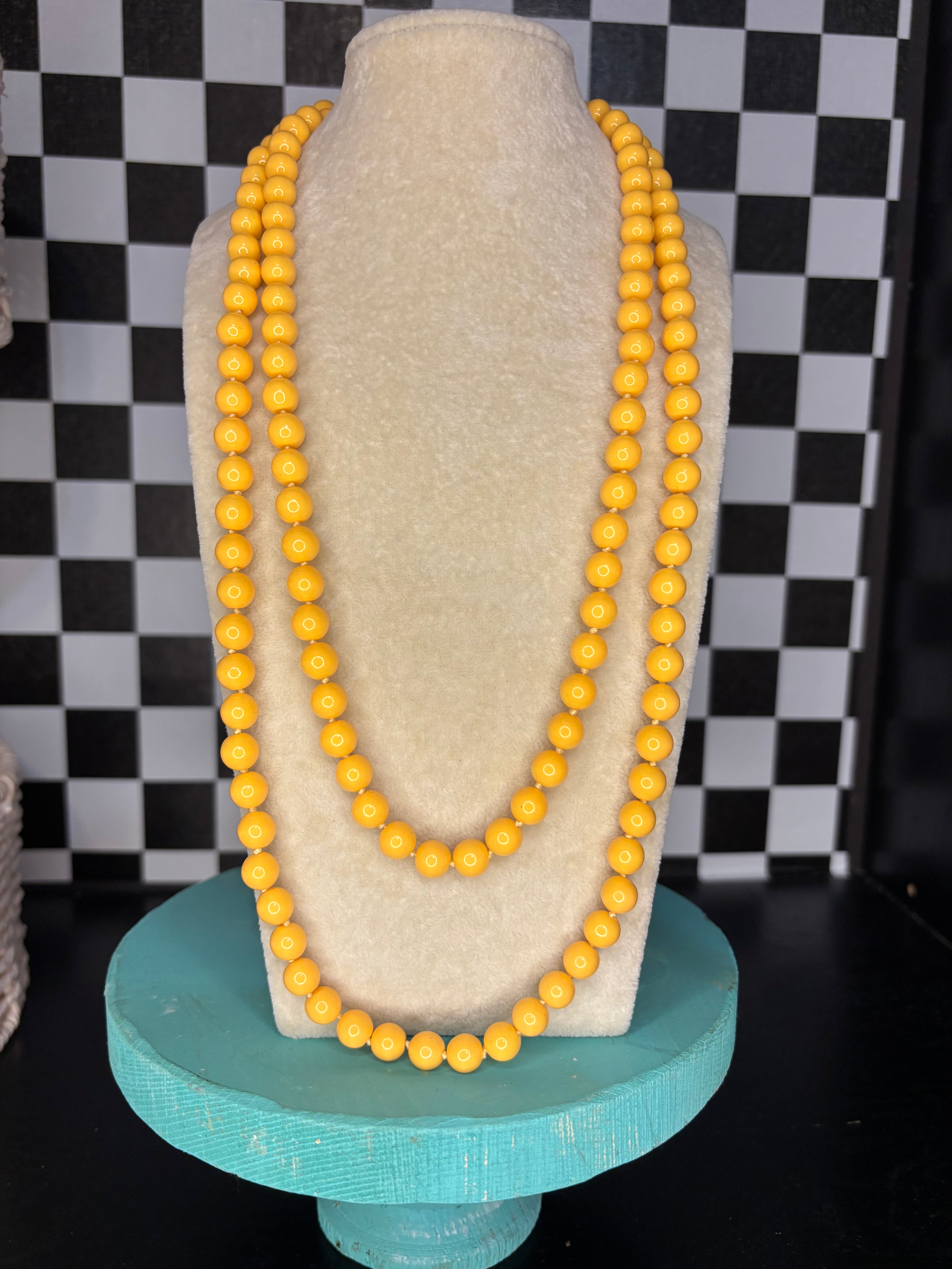 Orange Beaded Necklace