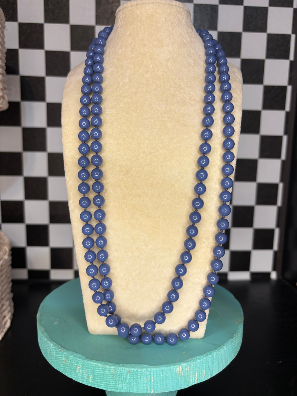 Navy Beaded Necklace