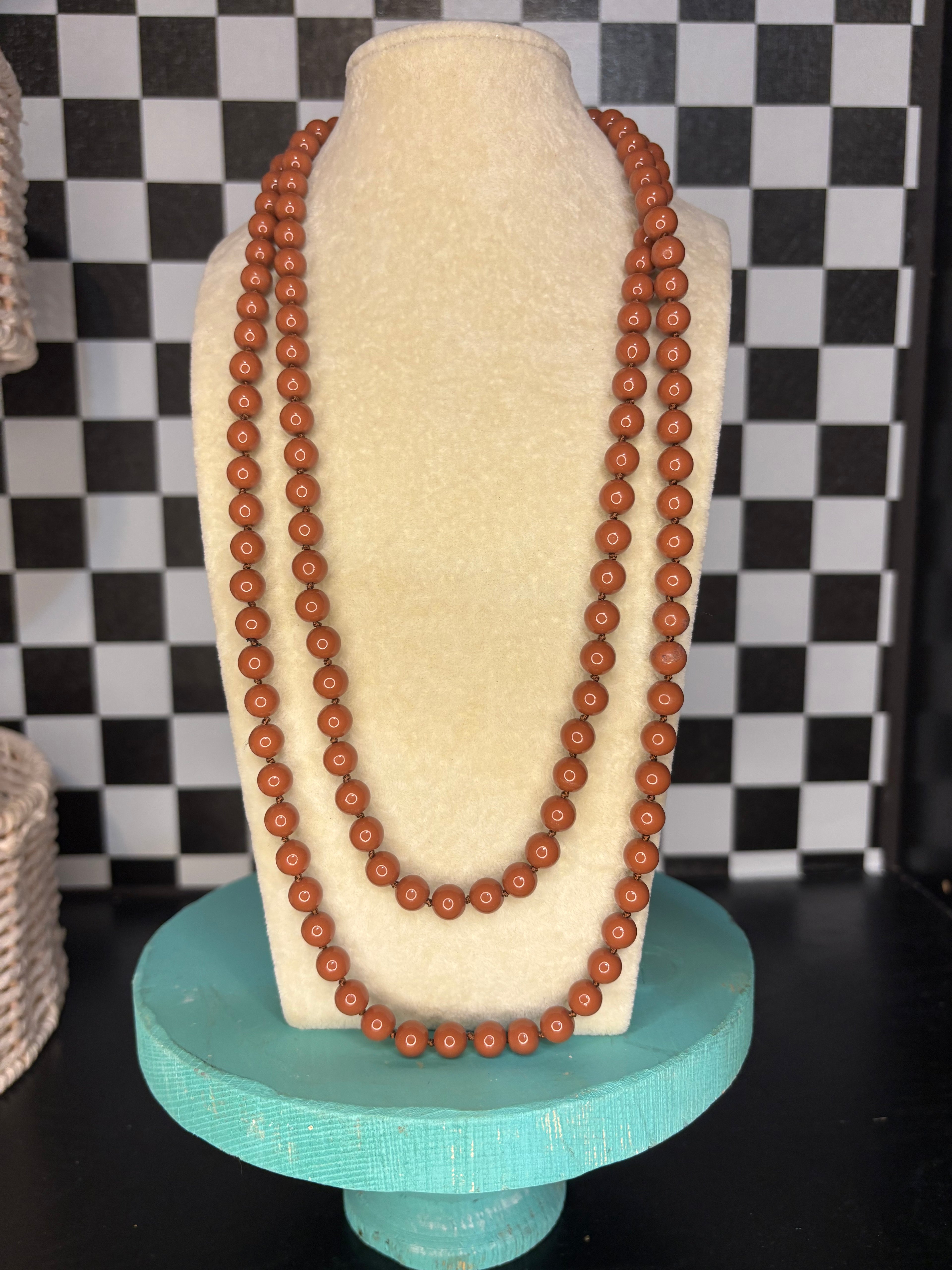 Brown Beaded Necklace