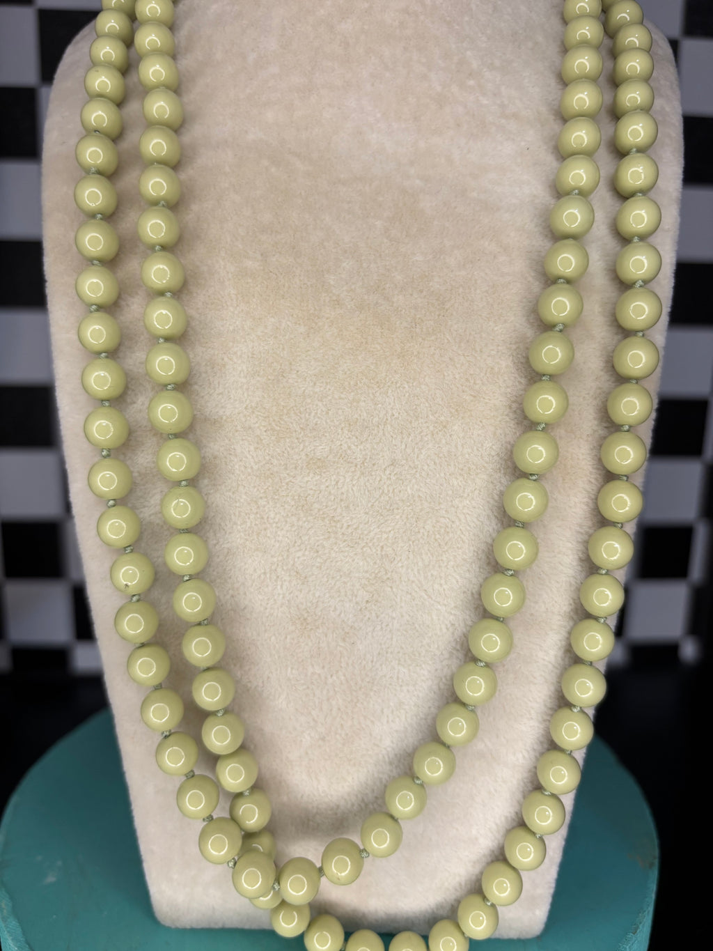 Milky Green Beaded Necklace