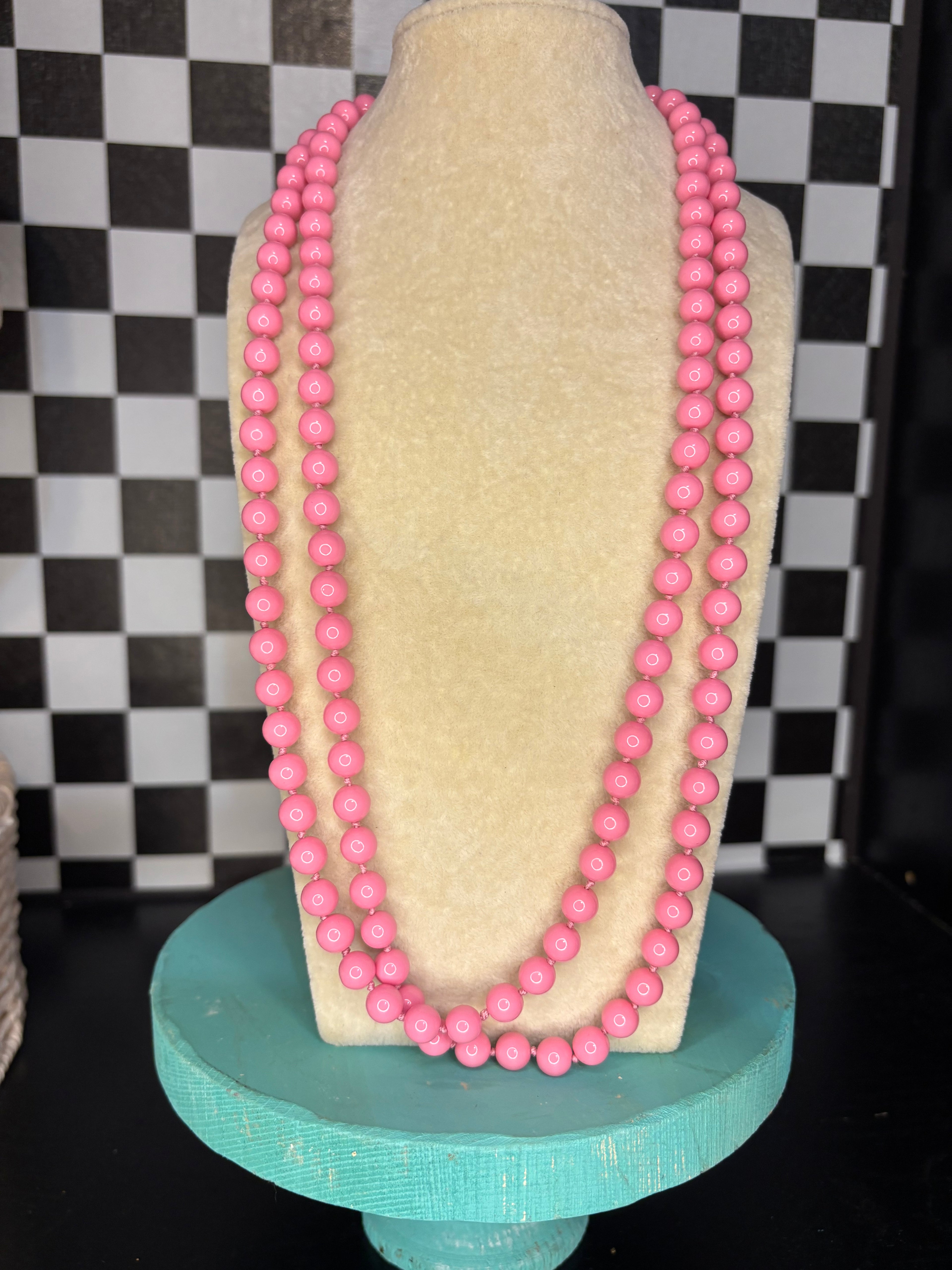 Pink Beaded Necklace