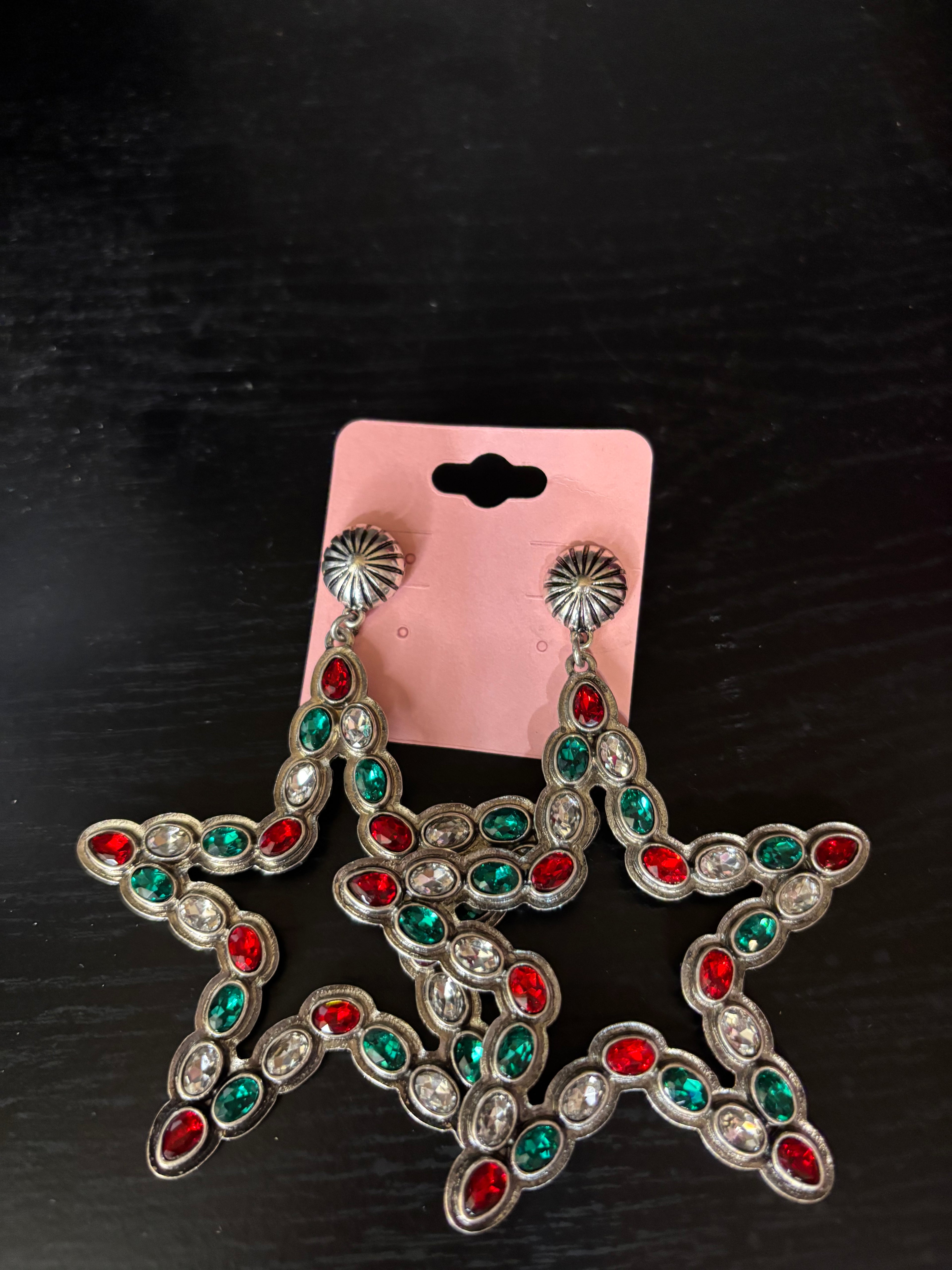 Cowboy Christmas Star Earring