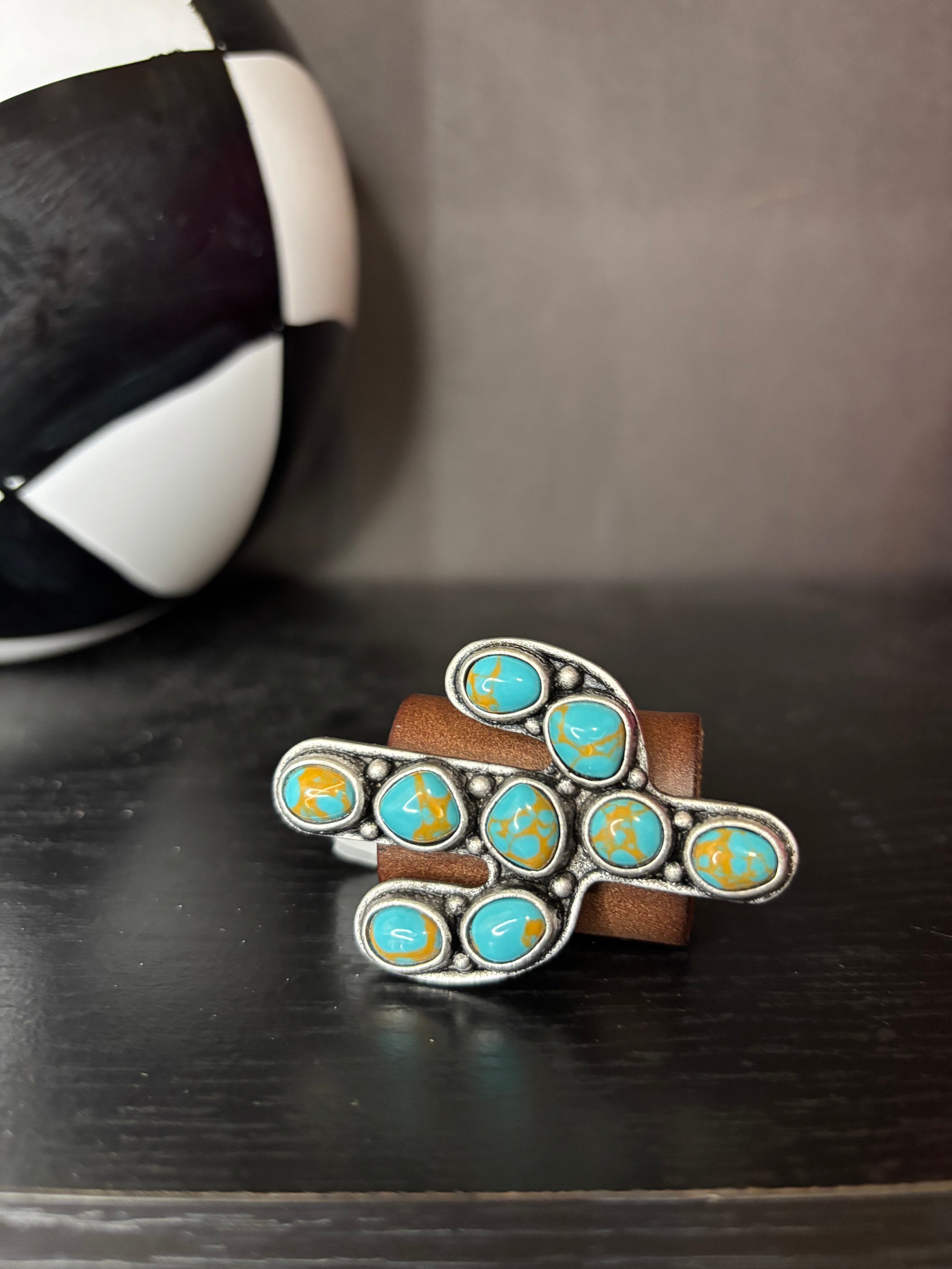 Turquoise Scarf Ring
