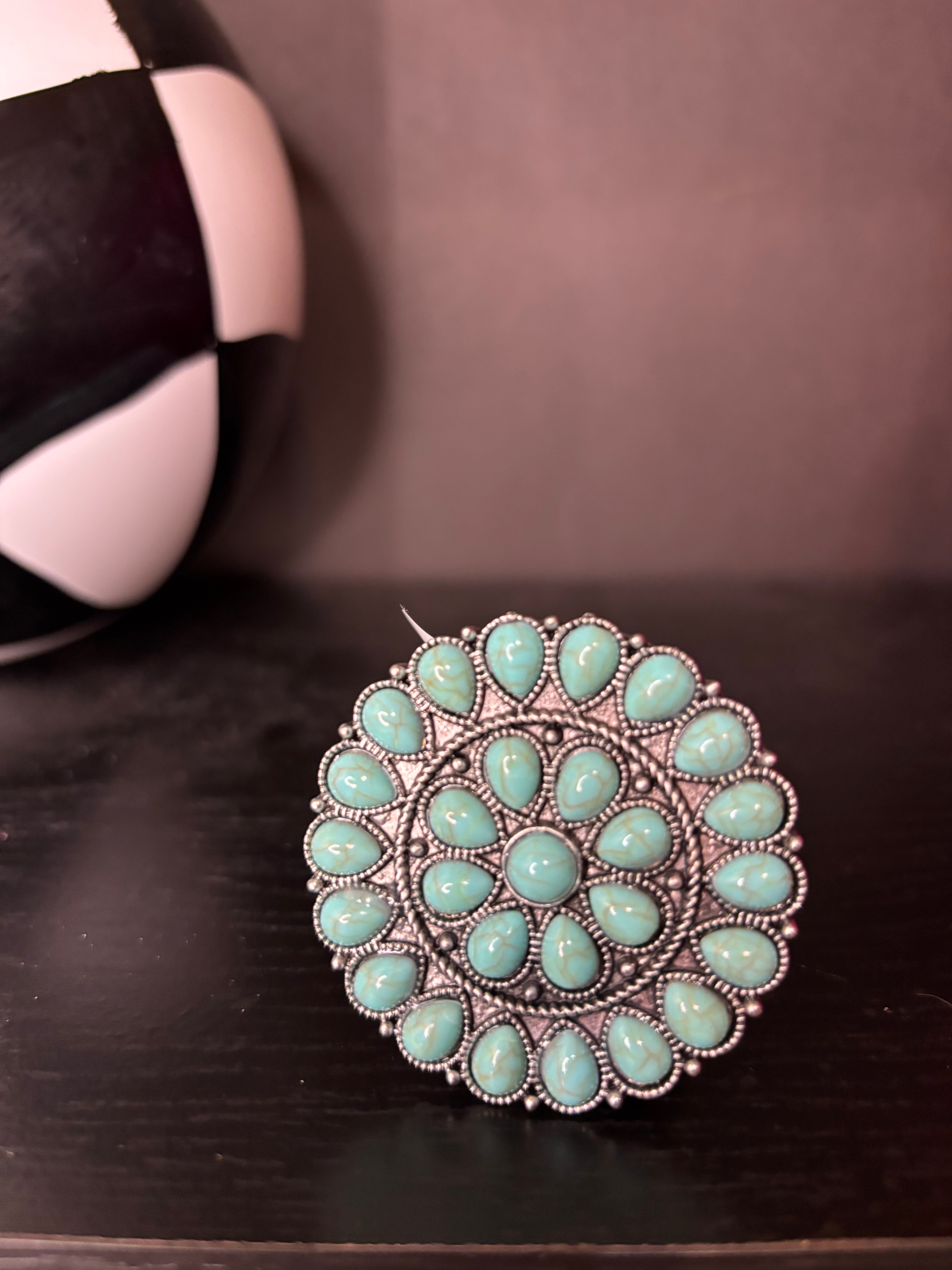 Turquoise Scarf Ring