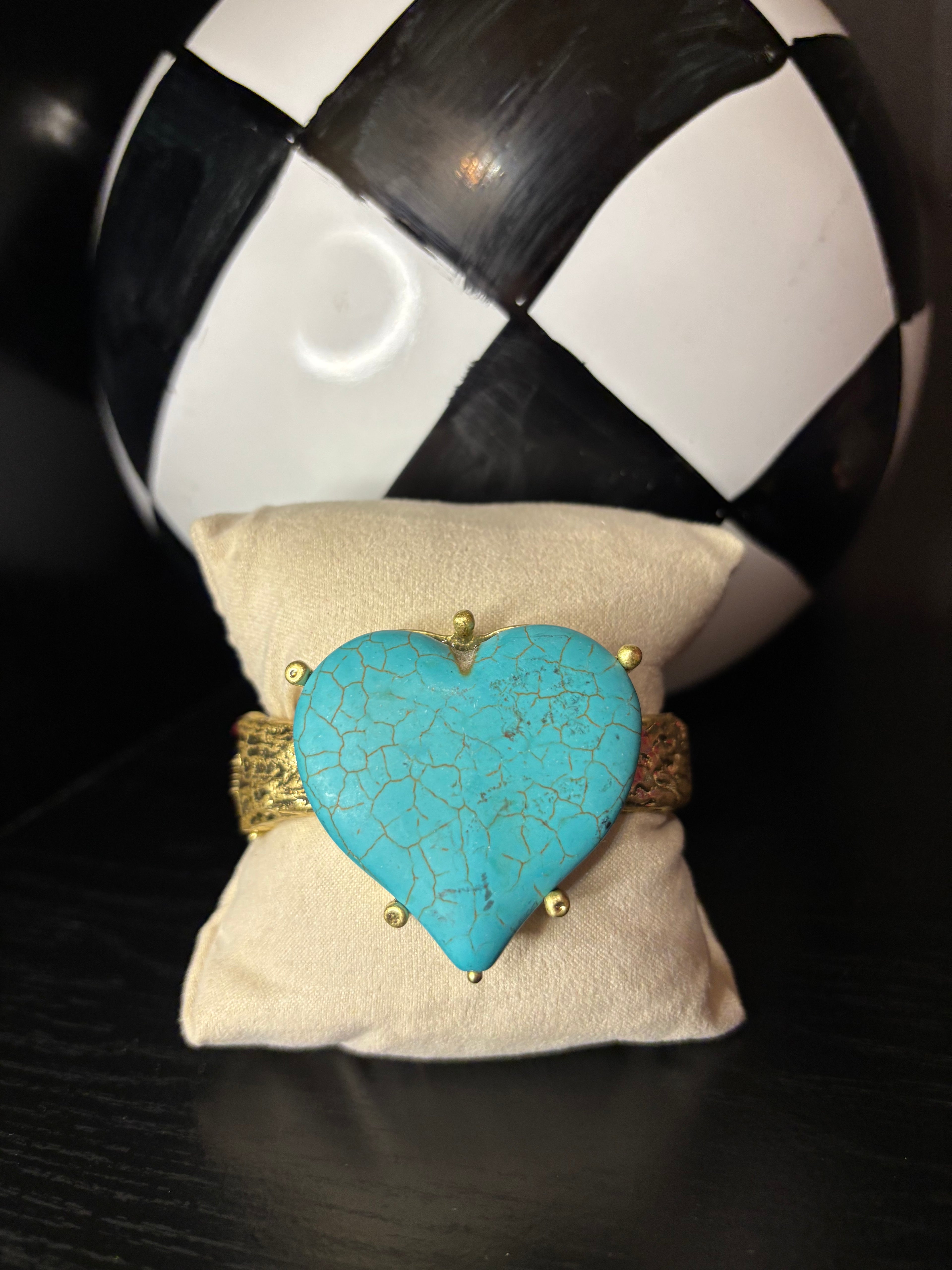 Turquoise Heart Bangle