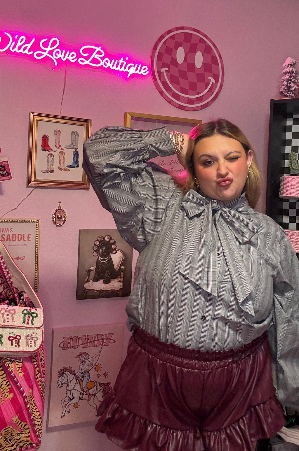 Wine and Dine Leather Short