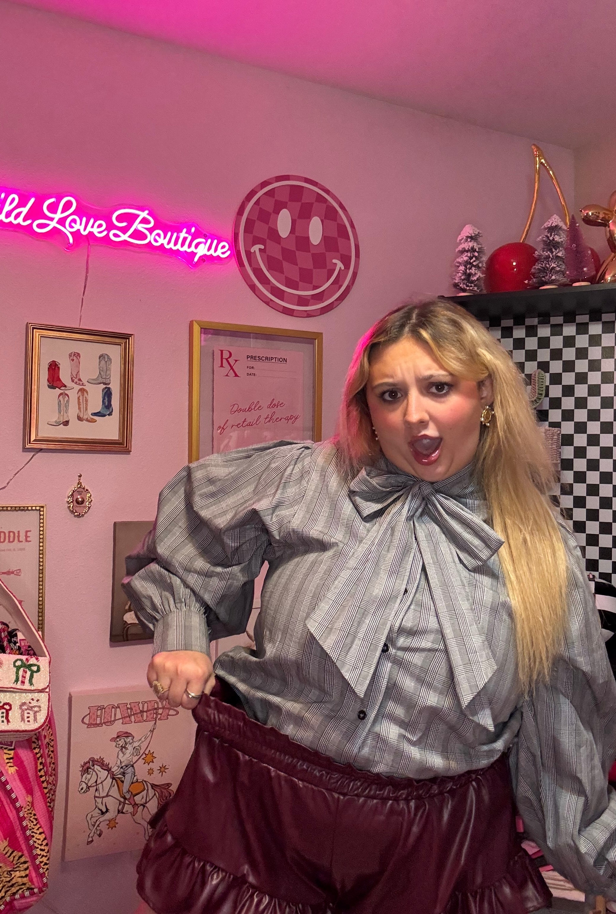 Wine and Dine Leather Short