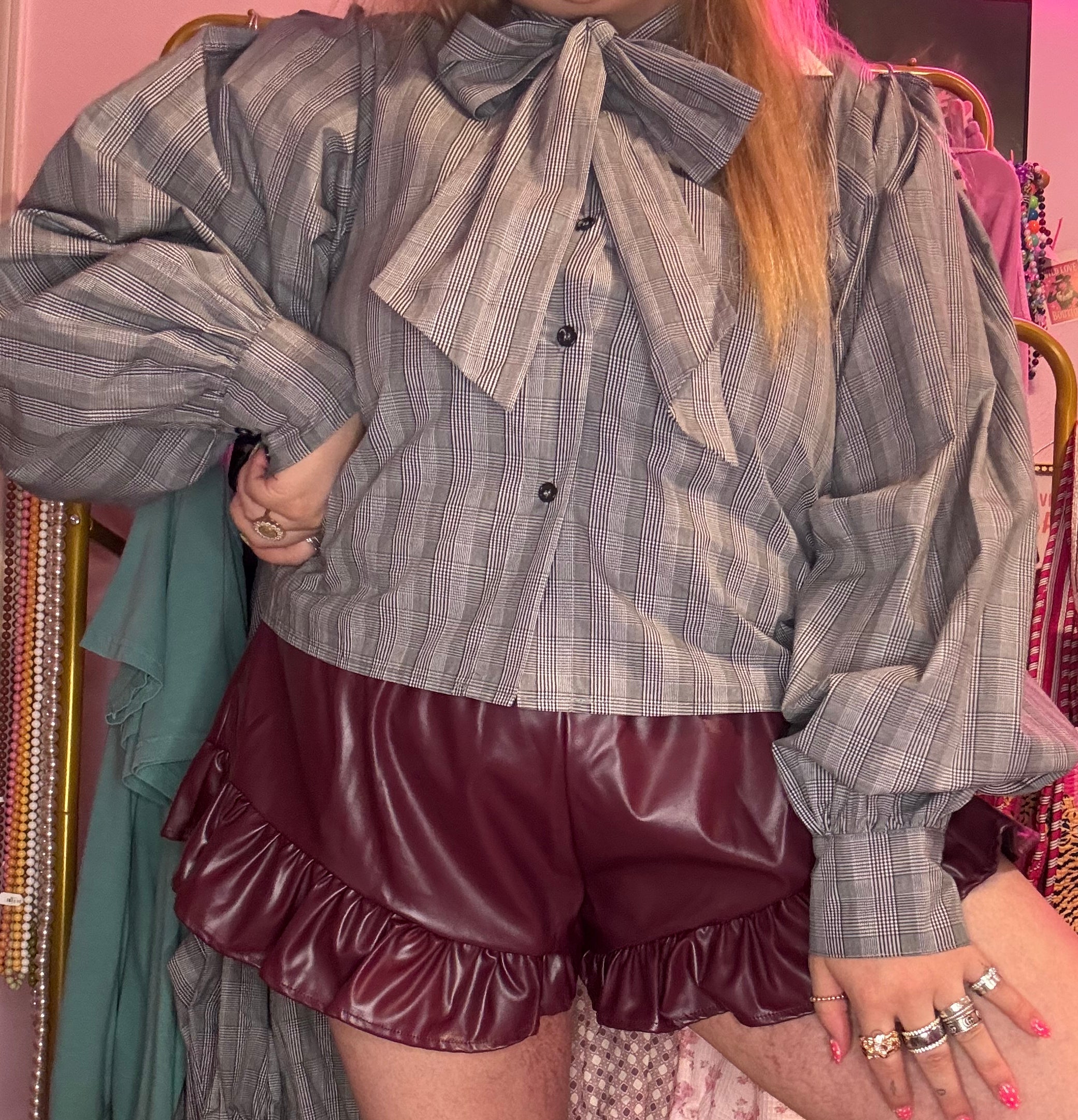 Wine and Dine Leather Short