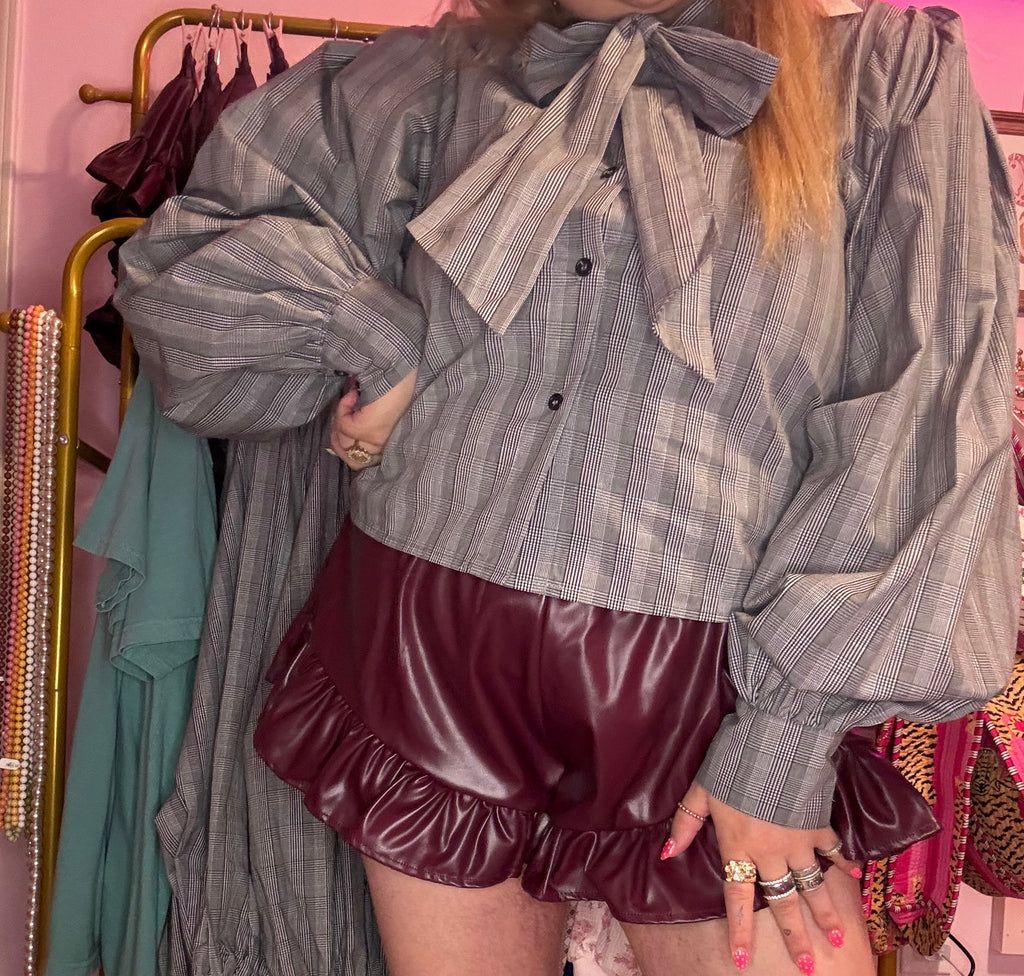 Wine and Dine Leather Short