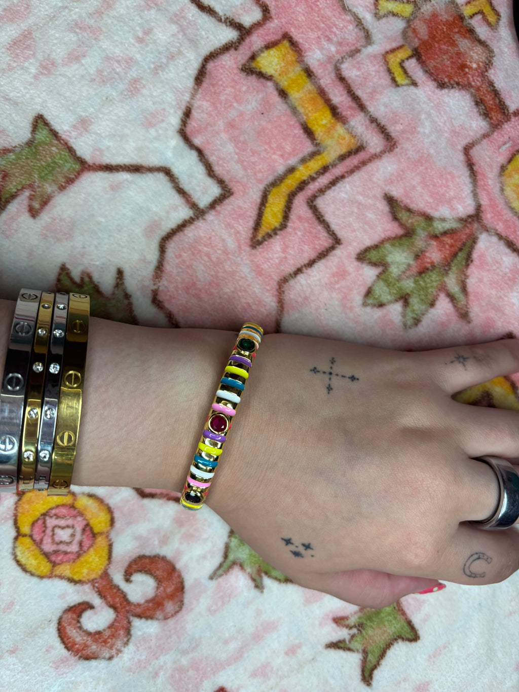 Tasha Striped Bangle