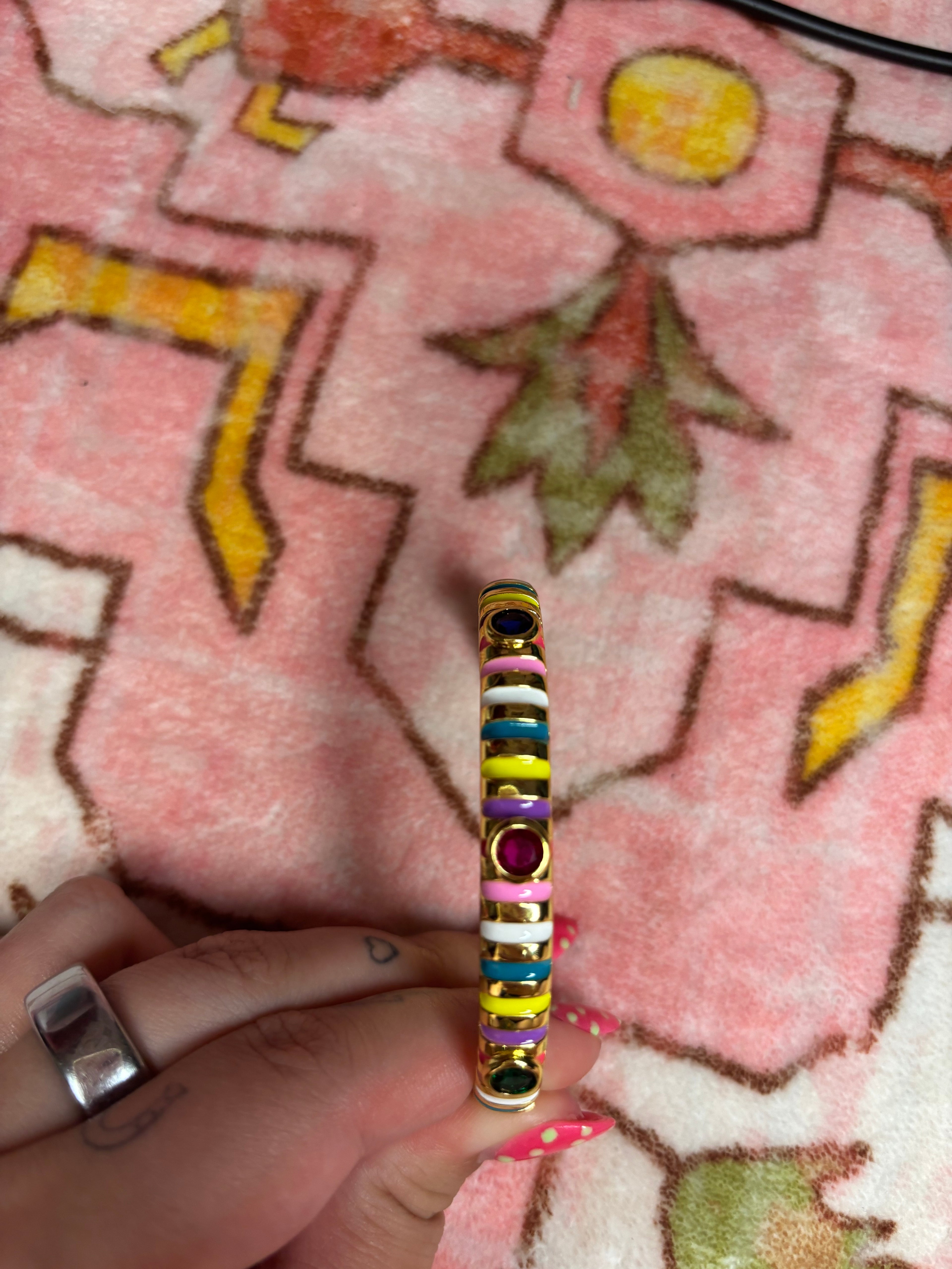 Tasha Striped Bangle