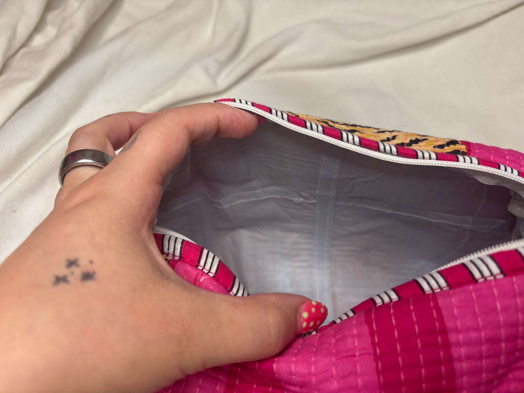 Large Quilted Toiletry Bag