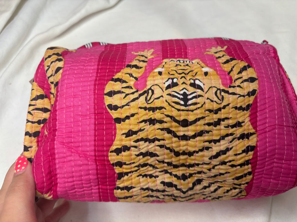 Large Quilted Toiletry Bag