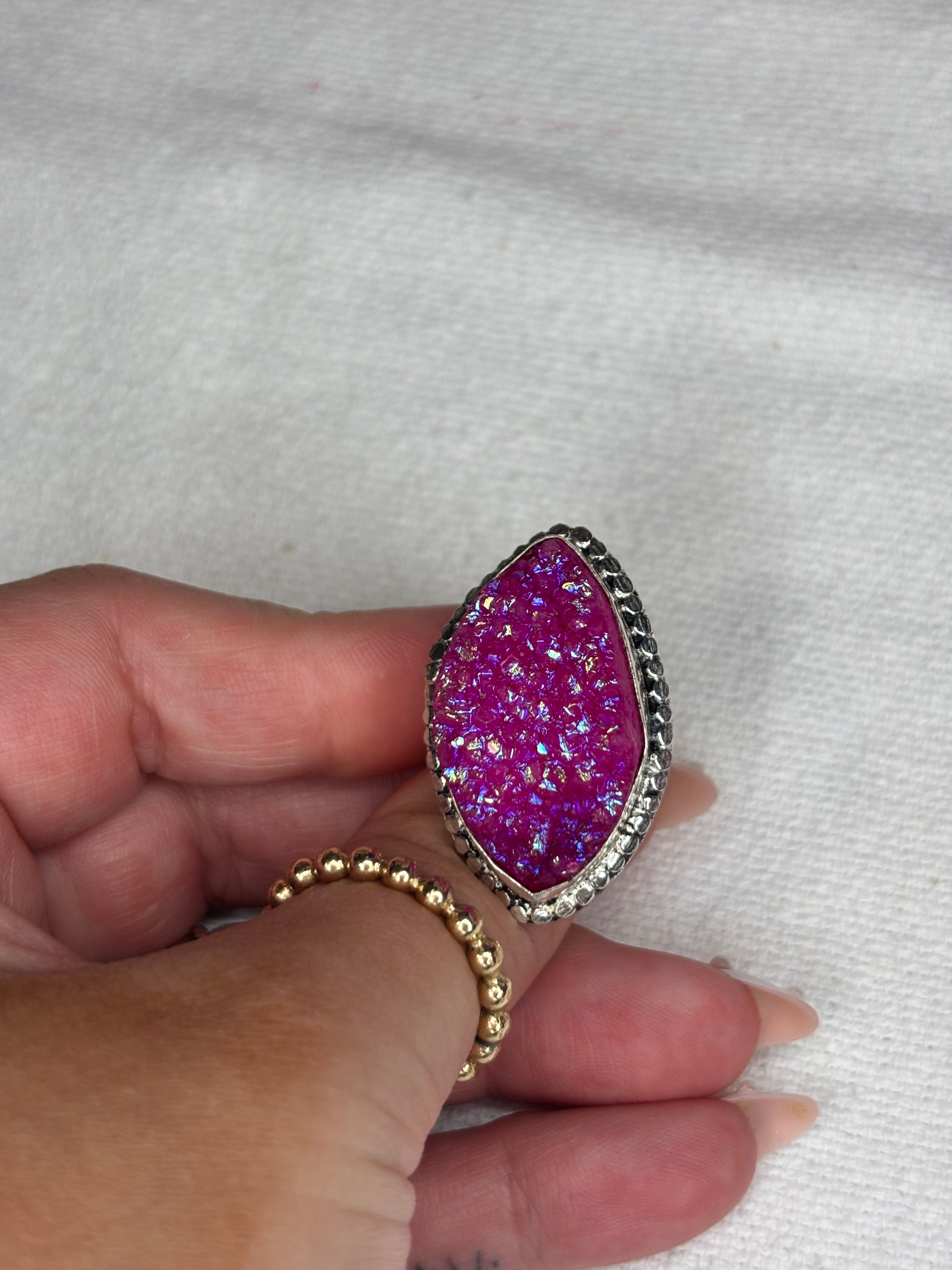 Pink Stardust Ring