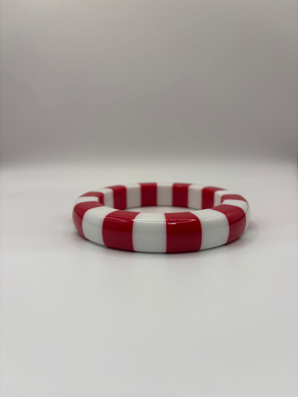 Red and White Stripped Bangle