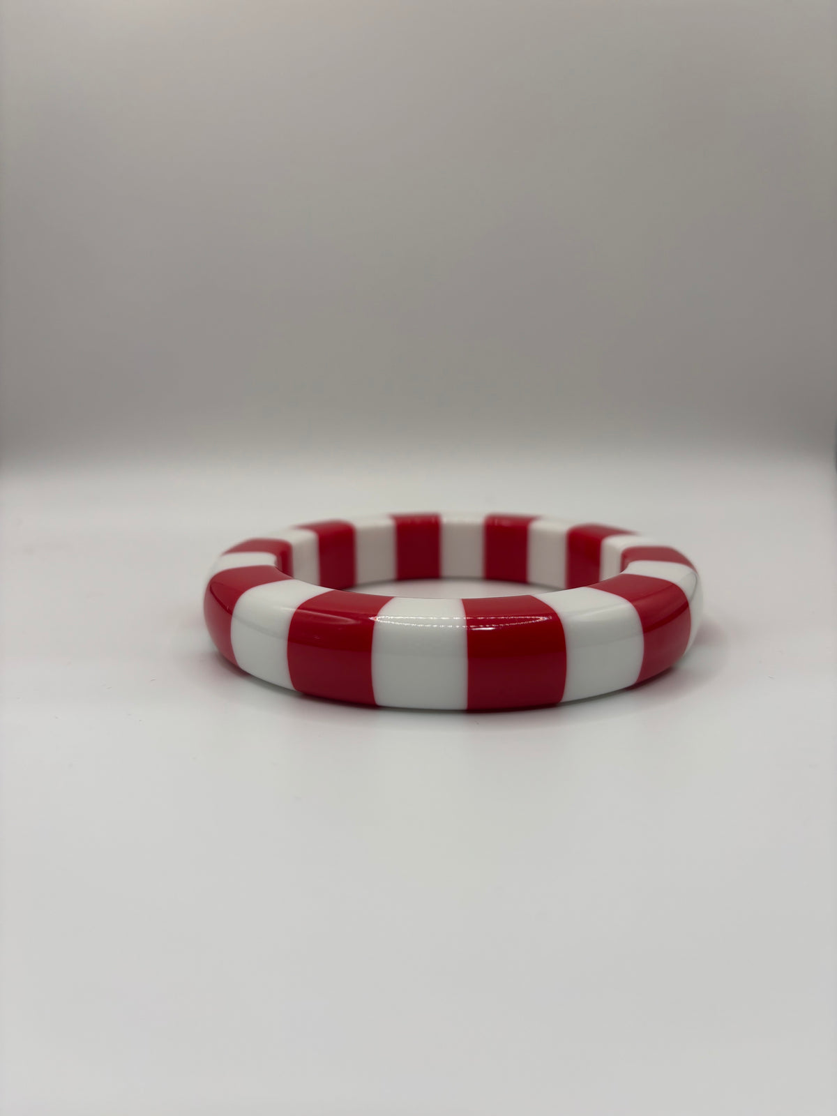 Red and White Stripped Bangle