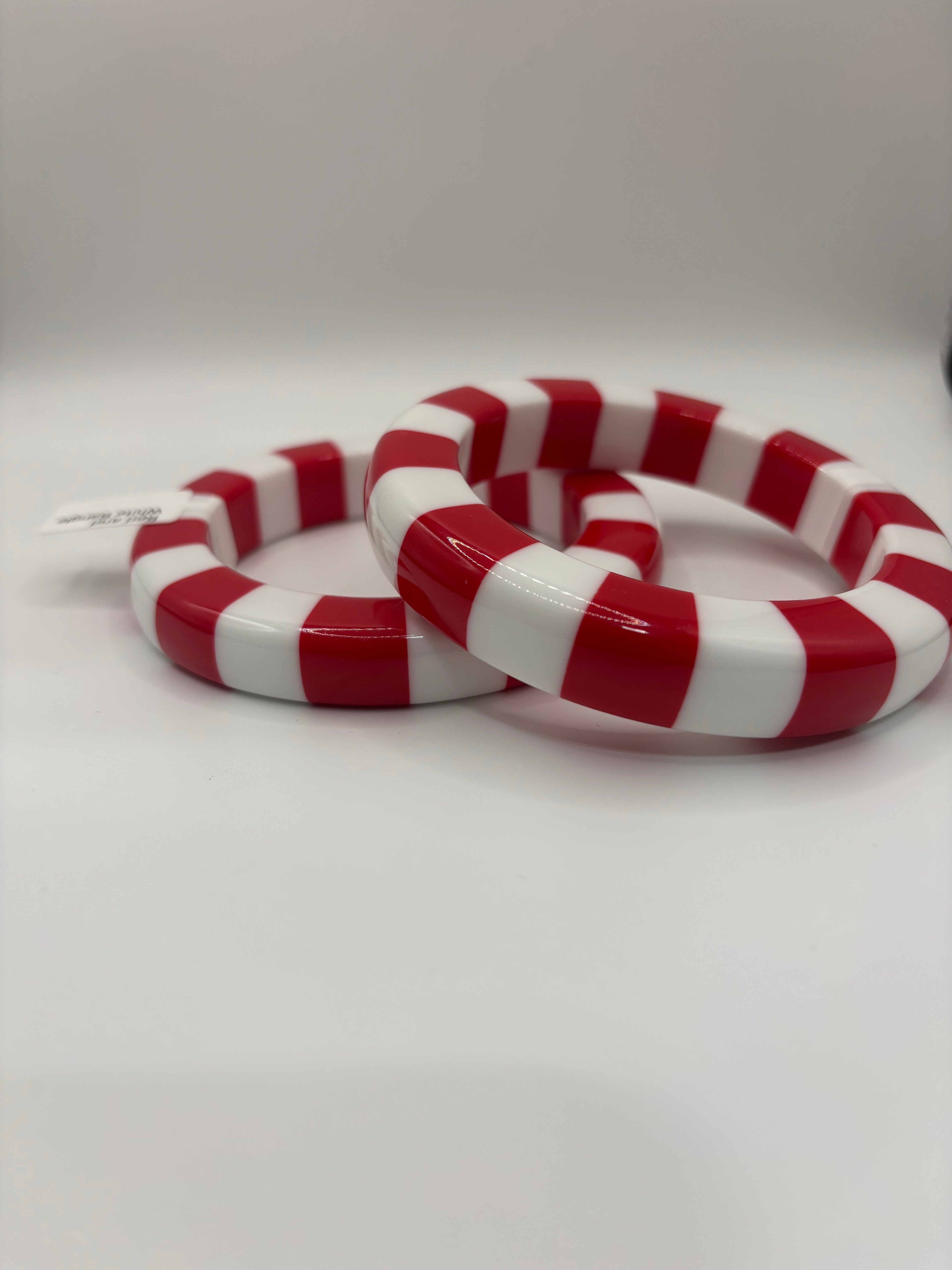 Red and White Stripped Bangle