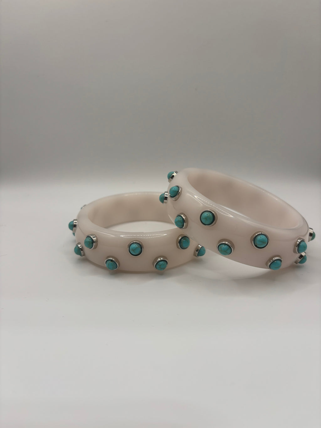 Cream and Turquoise Bangle