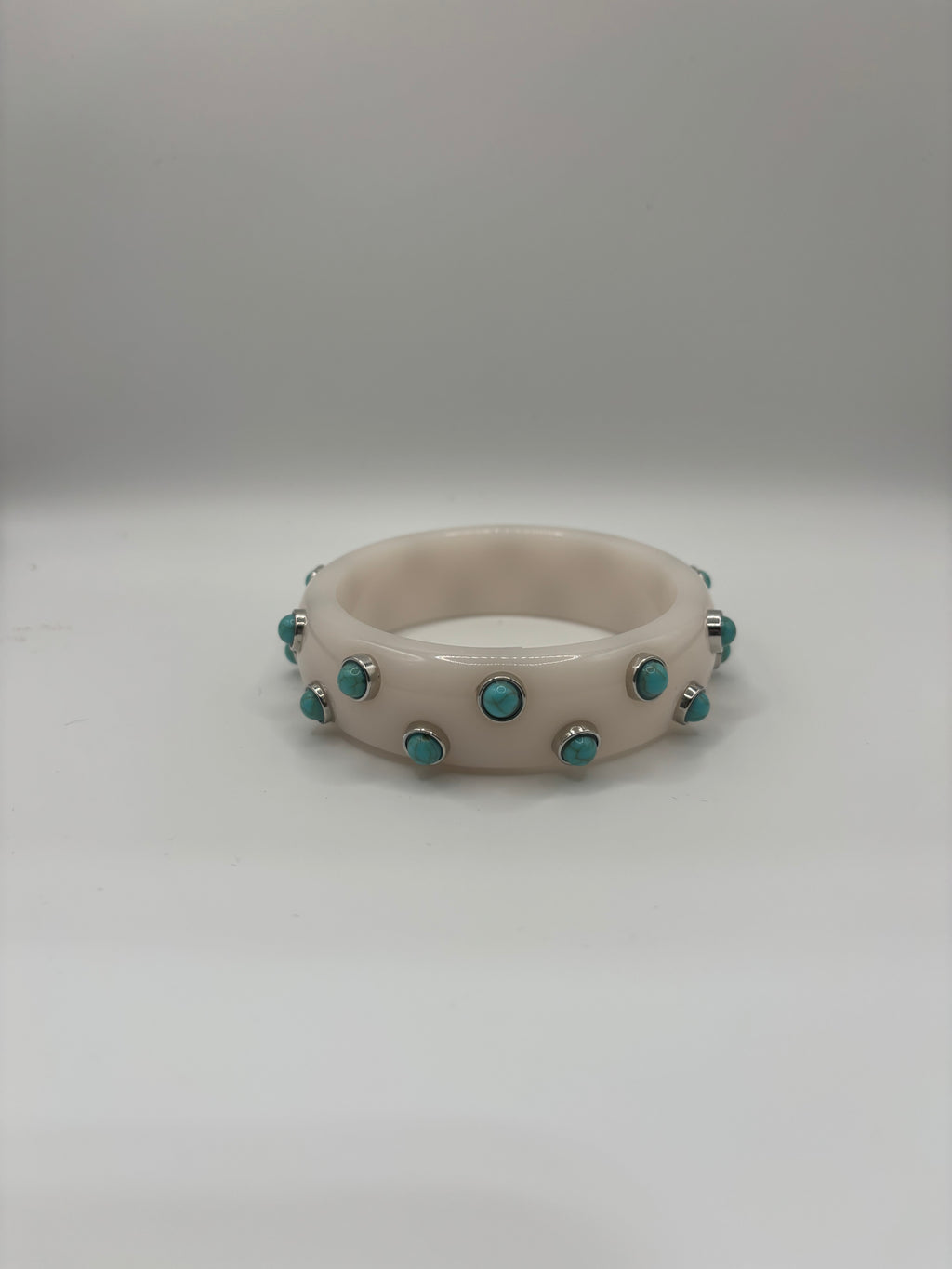 Cream and Turquoise Bangle